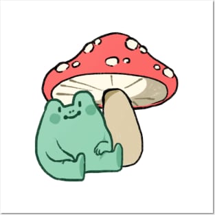 Mushroom froggie Posters and Art